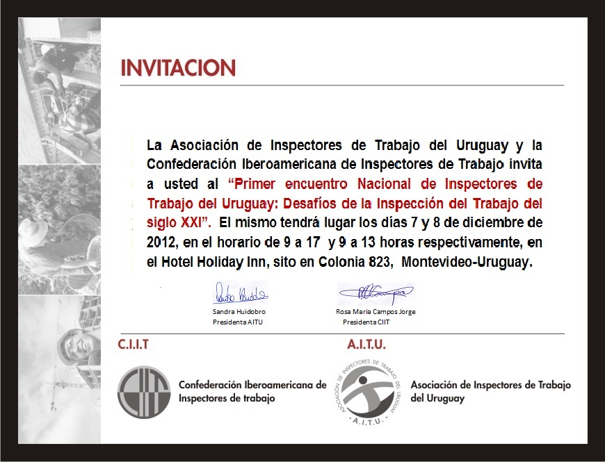 invitacionfinal Primer encuentro Nacional de Inspectores de Trabajo